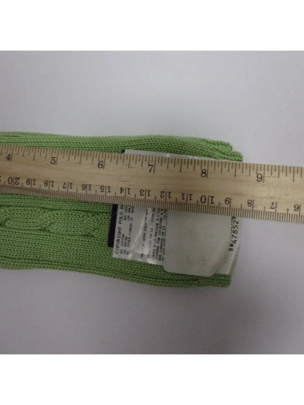 Ralph Lauren Purple Label Socks 10 13 Cotton Cable Knit Made in Japan